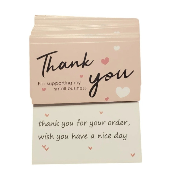 NEW Business Thank You Cards 50 PCS Shipping Packages Small Business Cardstock - Picture 3 of 3